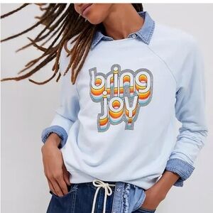 Back When by Anthropologie Bring Joy Crewneck Sweatshirt Size Large
